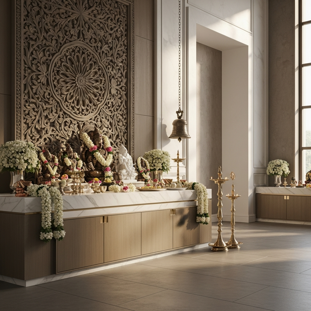 Luxury Pooja Room - Back